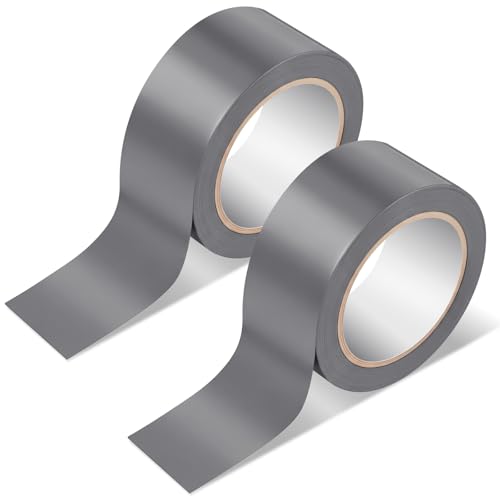 Image of Pangda 2 Rolls Dance Floor Vinyl Tape Grey 36 yd x 2 in Durable Tape Splicing Strong Adhesion No Residue for Gym Dance Room Restaurants Kitchen Floor Safety Marking