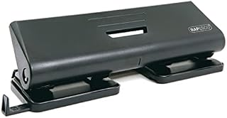 Rapesco PF75P0B1 75-P 4-Hole Punch, 16 Sheet Capacity, Black