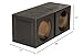 Q Power QBOMB8V Dual 8 Inch Vented Port Subwoofer Sub Box with Bedliner Spray