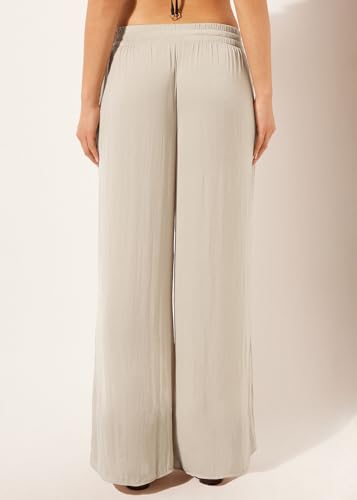 Woman's Shiny Palazzo Pants3