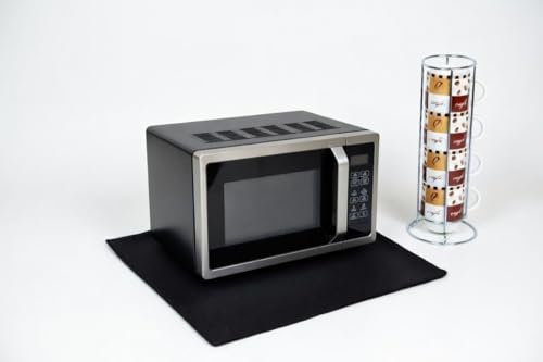 FireMat Die Brandschutz- und Sicherheitsunterlage, Bescheinigt nach DIN EN ISO 11925-2, geeignet für Kaffeemaschinen, Induktionsherd (Hitzebeständig bis 300 Grad) Black Edition (33x33cm)