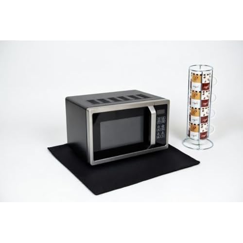 FireMat Black Edition (33x33cm) Die Brandschutz- und Sicherheitsunterlage, Bescheinigt nach DIN EN ISO 11925-2, geeignet für Kaffeemaschinen, Induktionsherd (Hitzebeständig bis 300 Grad)