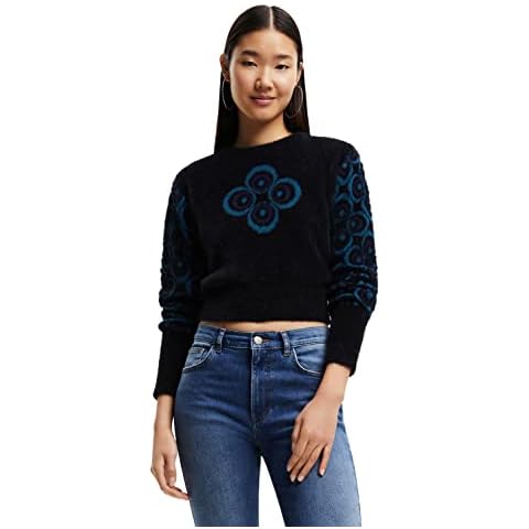 Desigual Women's Black JERS_Rita 2000 Jumper Sweater, M Cover