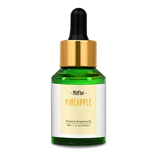 Image of Pineapple Fragrance Oil, MitFlor Single Scented Oil, Large Size Premium Grade Fragrance Oil for Soap & Candle Making, Aromatherapy Oil, Sweet & Fruity Scent for Home Fragrance, 30ml