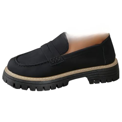 Women's Fashionable Solid Color Loafers, Casual Comfortable Chain Decorated Slip on for Daily Wear, Lightweight Breathable Chunky Shoes for Women & Girls, Trending Footwear, Walking Shoes
