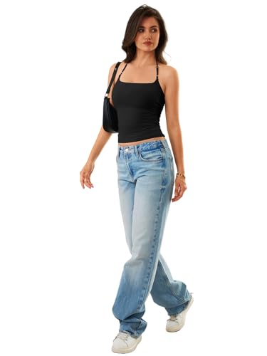 GKBK Women's Halter Tank Top Double Lined Sexy Backless Shirt Y2k Trendy Slim Fit Camisole Crop Tops Summer Outfits 2026 - image 6