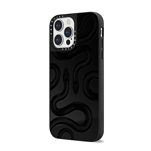 Casetify Mirror Case For Iphone 13 Pro Max Compatible With Magsafe - Black Kingsnake - Black On Black #TOP5