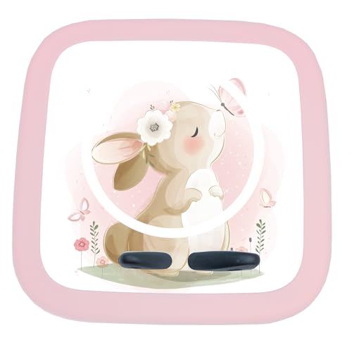 MeinBaby123 Toniebox Schutzfolie 2 | Toniebox Zubehör | Toniebox Aufkleber passgenau & selbstklebend | Toniebox Sticker Mädchen & Jungs | Geschenke für Kinder zum Geburtstag (Hase & Schmetterling)