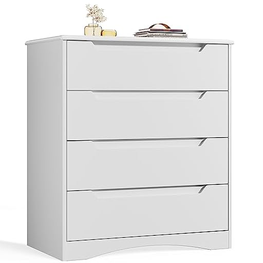 Bealife Cómoda de Dormitorio con 4 cajones espaciosos, Armario con cajones con Tiradores recortados y Bloqueo antivuelco, Ideal para salón, Oficina (Blanco) | Ya disponible en tu tienda friki favorita! En mundofriki.es! Bealife Cómoda de Dormitorio con 4 cajones espaciosos, Armario con cajones con Tiradores recortados y Bloqueo antivuelco, Ideal para salón, Oficina (Blanco) | Ya disponible en tu tienda friki favorita! En mundofriki.es!