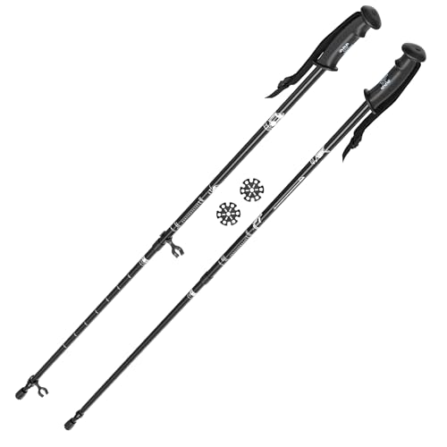 1PZ FR2-HX7 Bâtons de Ski Bâton de Marche télescopique léger Alliage d'aluminium 78cm~135cm Unisexe 2 pièces