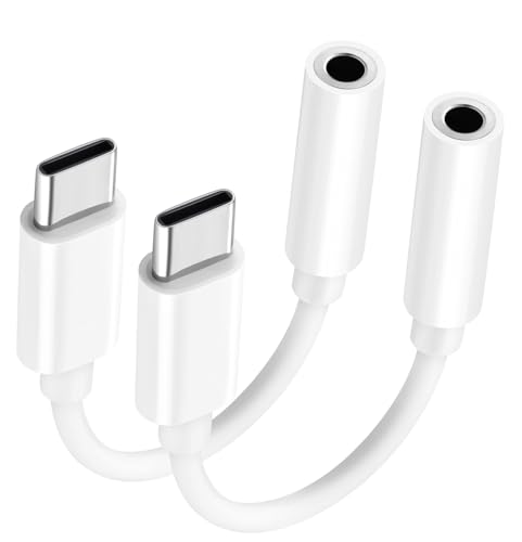 USB C to 3.5mm Audio Adapter - Headphone Jack Adapter for iPhone 16/16 Pro/15/15 Pro/Pro Max/Plus, Type C Aux Dongle Cable Cord Compatible with iPad, MacBook, Samsung Galaxy S24/S23/S22/S21Ultra