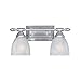 Designers Fountain 94002-SP Apollo 2 Bathroom Vanity Light Fixture, Satin Platinum