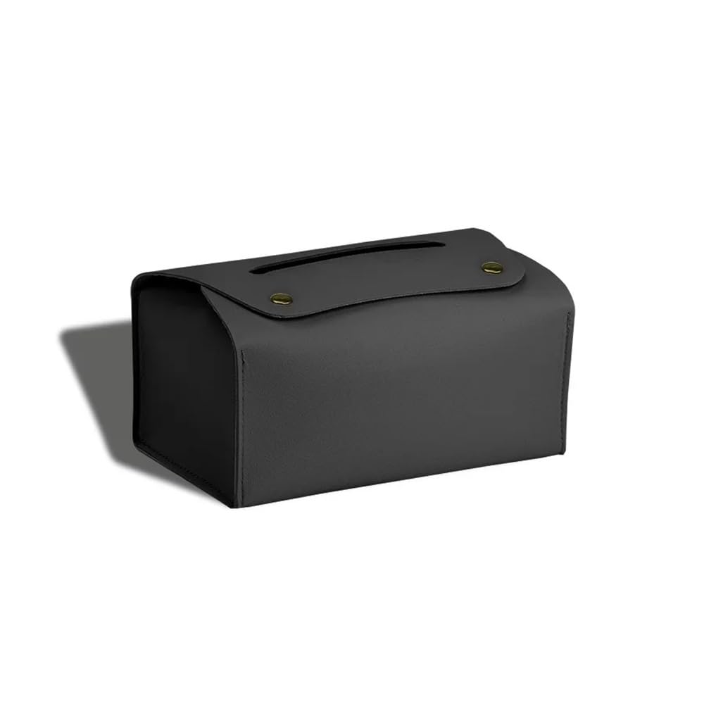 Aimanqi Black Pu Leather Tissue Box Rectangular Napkin Dispenser Rack Suitable For Dining Room, Living Room, Kitchen, Tissue Storage Box(Black)