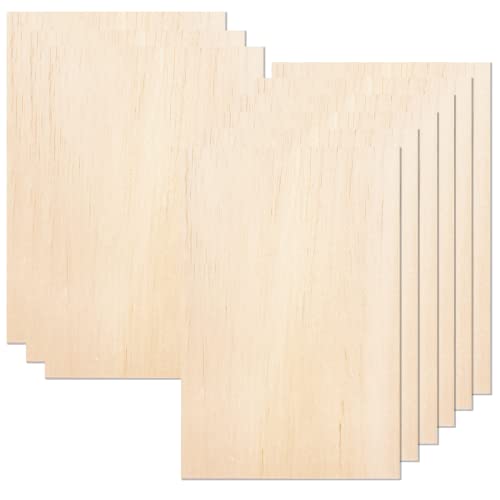 MUXGOA 20 Pcs Wood Sheets,Unfinished Balsa Wood Sheets for Crafts DIY Thin Woodsheet for Wooden DIY Ornaments,Scrabble Tiles,House Aircraft Ship Boat,School Projects(150x100x2mm)