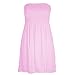 MIXLOT Women Sheering Strapless Plain Top Beach Dress Top Casual wear Size 6-20