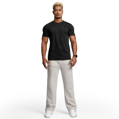 Casual Short Sleeve Crew Neck Classic Wicking Breathable Fitness Muscle Athletic T Shirts Men4