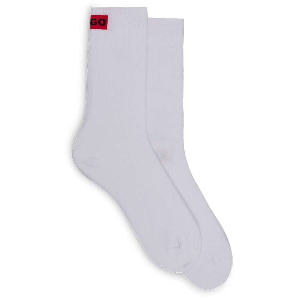 BOSS Women's 2P RS Label CC W Regular Socks, White100, 39-42
