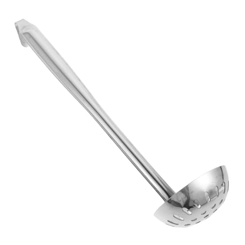 VALICLUD Cucharón Ranurado Acero Inoxidable con Mango Gancho Ergonómico Cuchara Profunda para Buffet Catering Cocina Profesional