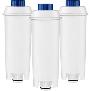 AQUALI 3 x Vervangingsfilter voor DeLonghi DLS C002 Koffiemachines | Verzacht hard water | Verbetert koffiesmaak en -aroma | Gaat twee maanden mee na installatie
