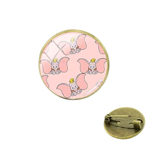 Broche de cristal de cabujón de Disney Trend Dumbo Broche de regalo de hombres y mujeres Brochure...