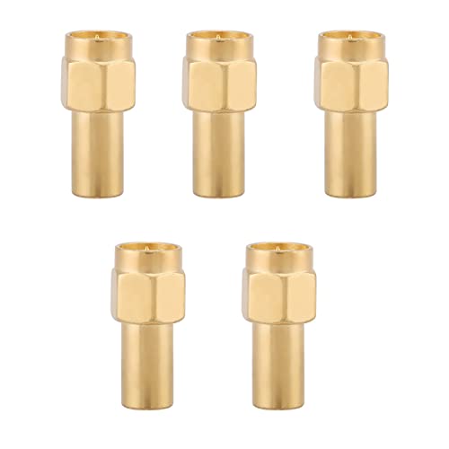 Akozon Premium Quality 5 Pack SMA Male RF Coaxial Terminator - 50 Ohm, 2W, Wide Frequency Range 0-6Ghz – Ideal for Antennas, Systems, Base Station Applications & More