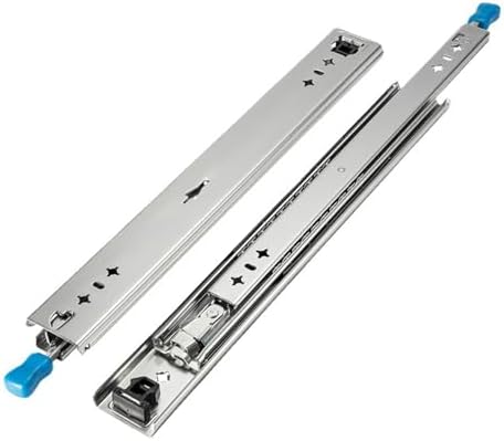 Generic 1 Pair Heavy Duty Locking Drawer Slides 10 14 18 22 26 30 34 38 42 46 54 58 60 in 260 Lb Load Capacity Side Mount Full Extension Ball Bearing Industrial Rail Tool Box Runner(250mm(10inch))