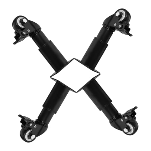 Kisangel 4個 調節可能な属家具脚キャスター付き 高さ ソファ キャビネット ベッド コーヒーテーブル用家具足フットサポート