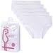 Feathers Solid White Snug Tagless Super Soft Cotton Underwear - Girls Underwear Briefs Panties 5-Pack (White)(US,Numeric,8, Regular, White)
