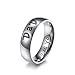 Hoisy Anillo de boda para hombre, anillos de acero inoxidable para hombre, anillo de boda para hermanos I Love You, T 1/2, Sin piedras preciosas