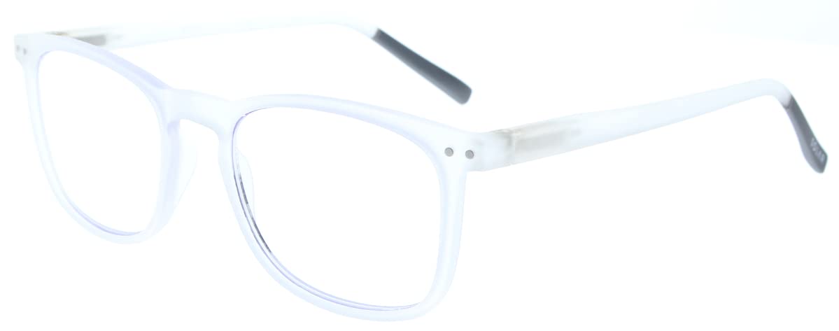 Klasyczne okulary do czytania READ2 z tworzywa sztucznego z zawiasem sprężynowym w zestawie etui przezroczyste + 2,50 dpt
