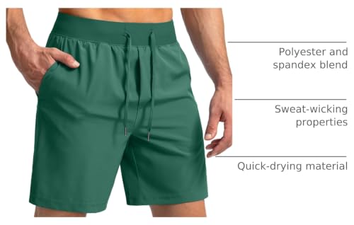 Image of Soothfeel Men's Running Shorts with Zipper Pockets 9 inch / 7 inch / 5 inch Quick Dry Eight Basketball Gym Workout Athletic Shorts