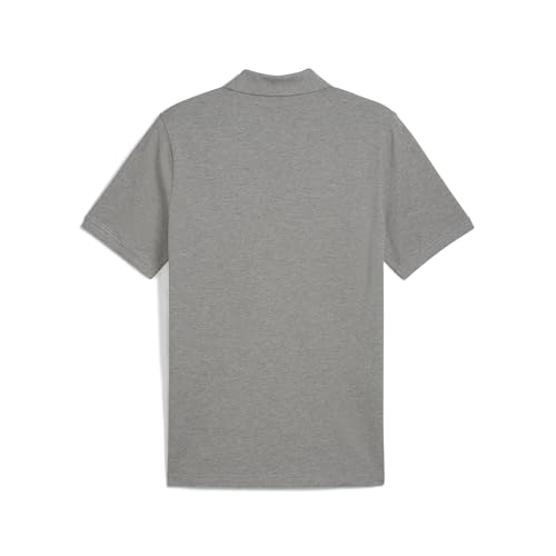 PUMA ESS No. 1 Logo Pique Polo, Polos Homme, Medium Gray Heather,