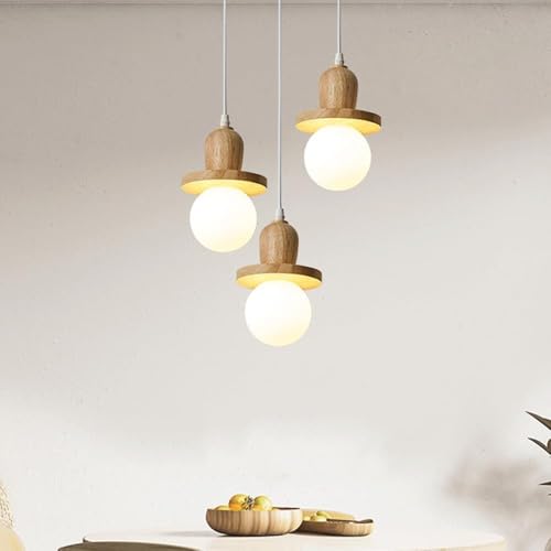 Lámpara de techo pequeña de madera para iluminar espacios reducidos con encanto 6