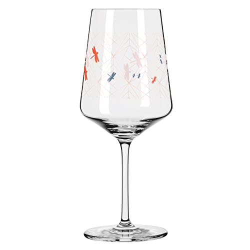 Foto von RITZENHOFF 6051003 Aperitif-Glas 4er-Set 500 ml - Aperizzo-Gläser, Motiv bunt - Serie Sommerrausch - Made in Germany, Orange, Blau, Weiß