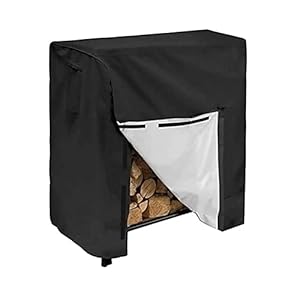 Brandhout Log Rack Cover, 420D Oxford Log Cover Outdoor Patio Tuin Log Rack Weerbestendig Stofdichte UV Beschermhoes…