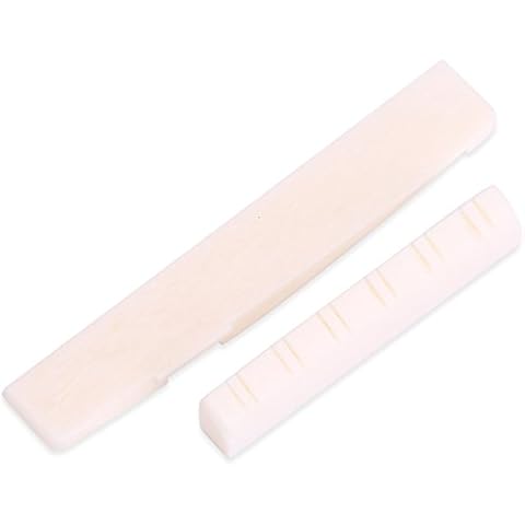 12 Strings Guitar Saddles Cattle Bone Guitar Bridge Saddle & Nut for 12 String Folk Acoustic Guitars Instrument Accessories Cover