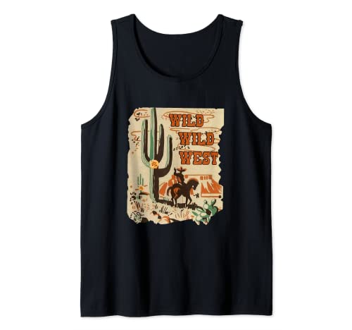 Salvaje Salvaje Oeste Vida Occidental Southwest Desert Vibes Cactus Camiseta sin Mangas