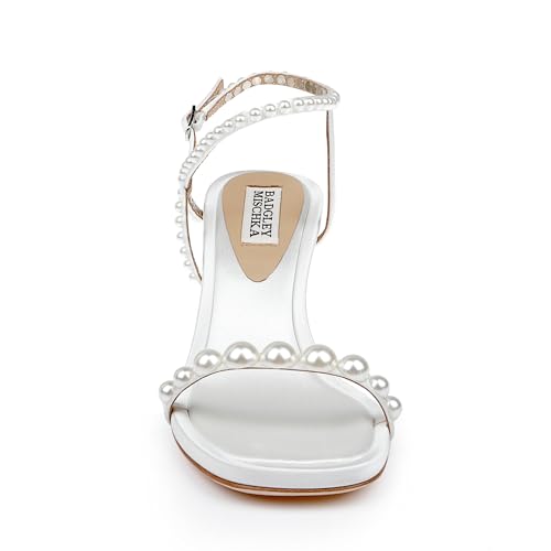 Badgley Mischka's Jolie Heeled Sandal, Soft White, 8.5 by Badgley Mischka - Used condition - Image 4