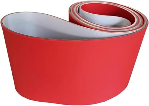 KjoiDWz - KjoiDWz Pvc Red Conveyor Belt Light Flat Assembly Line Industrial Transport Belt Synchronous Conveyor Belt(130x23cm/51.2x9in)