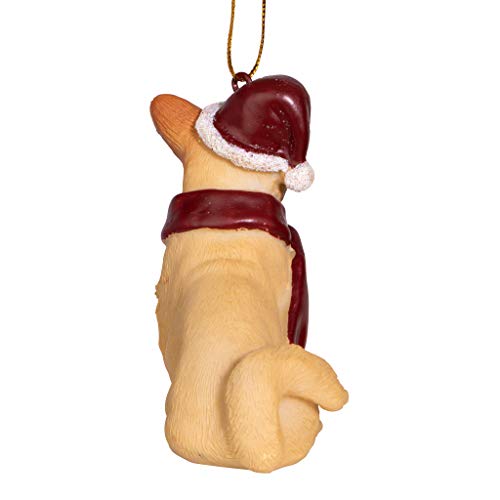 Design Toscano Christmas Xmas Welsh Corgi Holiday Dog Ornaments, Approx. 2½"Wx1½Dx3½H. ½ Lb, Full Color #TOP2
