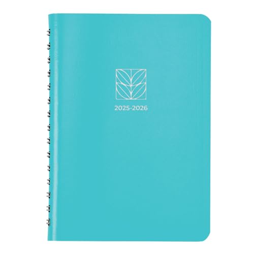 Agenda Blueline® Essential hebdomadaire/mensuel, 13 mois, juillet 2025 à juillet 2026, reliure spirale, couverture Vicuña, 8" x 5", bleu
