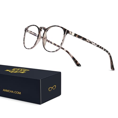 Anmcha Blue Light Blocking Glasses, Plastic Frame, Black (B (1
