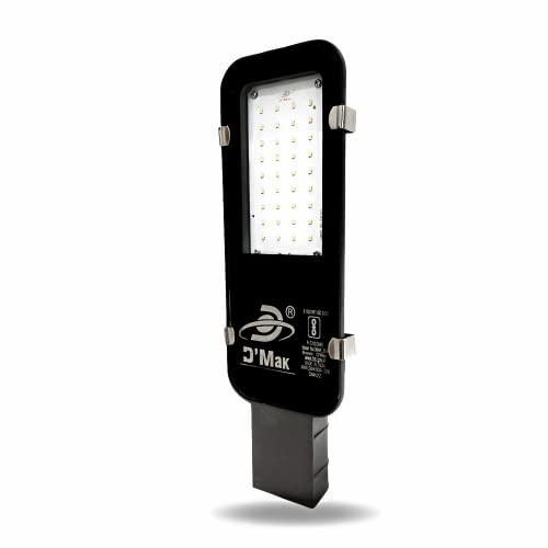 Image of D'Mak 'IP65 ' Smart and Slim Rectangular Grey Body LED Focus Pure AC Outdoor Waterproof Clam Free Street Light (Warm White, 20 Watt, 230V)