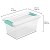 Sterilite 4-Pack Clip Box, Stackable Clear Plastic Bins with Latching Lids, Medium - Writing, Arts or Crafts Supplies Storage Containers for Home, Office, Classroom and Workshop Organization #2