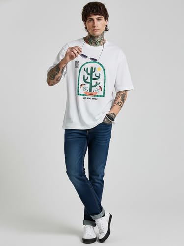 Image of Stylish Oversize T-Shirt for Men | Round Neck Printed Oversize T-Shirt