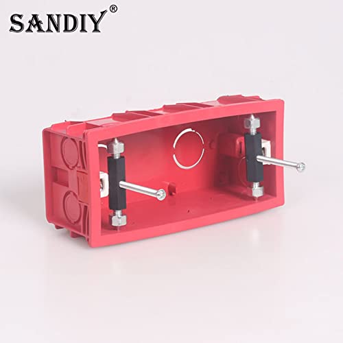 Sandiy Wall Box Repair Tool Electrical Light Switch Socket Junction Stash Bottom Boxes Repairer 118 Type Cassette Embedded Installation Maintenance Insulation Support Rod 1Set 10Pcs Screws 1Pc Wrench #TOP4