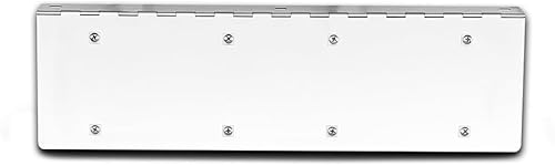 (L828) Soporte para placa de matrícula de acero inoxidable con bisagras de 2 placas