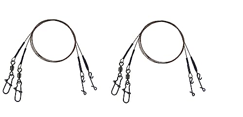 Set of 4 x 7 x 7 Super Soft Steel Leader with Swivel and Knotless Connector by Jenzi, 6, 9, 12, 15 & 20 kg - Image 2