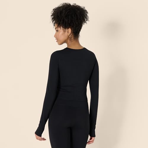 Amazon Essentials Women's Active FormFlex Buttery Soft Long Sleeve Slim Fit Crop Layering Workout Top3