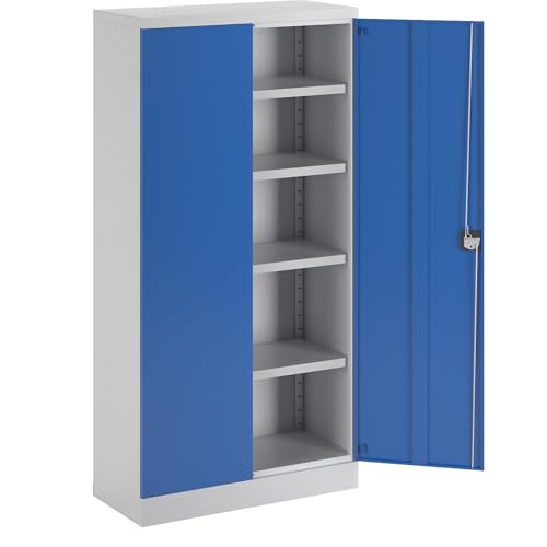 Armoire métal 4 tablettes 45 kg/étagère Nilas eurokraft